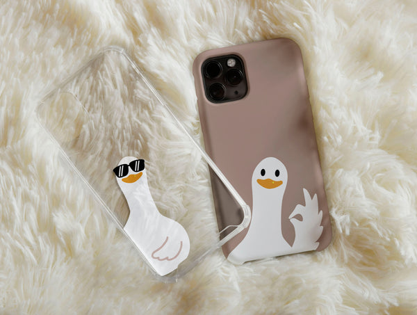Funny Goose Phone Case – Cute Cartoon Bird Lover Design