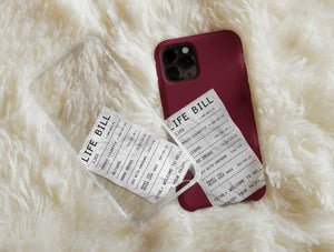 Life Bill Phone Case – Funny Pink Receipt & Quirky Novelty Design