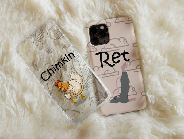 Funny Animal Phone Case – Custom Name Animal Lovers