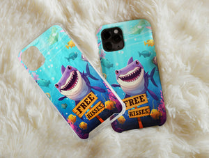 Shark Free Kiss Phone Case – Funny Ocean Lover Gift