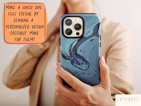 Whale Shark Aqua Phone Case – Blue Underwater Ocean Art Design