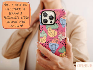 Dinosaur Line Art Phone Case – Modern Abstract Dino Design