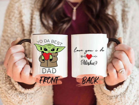 Best Dad Mug, Personalized Yo Da Best Dad Mug For Daddy Father’s Day, Gift For Dad, Fathers Day Gift, Best Dad Ever For Daddy