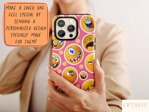 Funny Emoji Phone Case – Kawaii Sticker Bomb Design