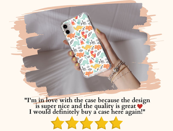 Cute Dinosaur Phone Case – Kawaii Dino Pattern Protective Cover