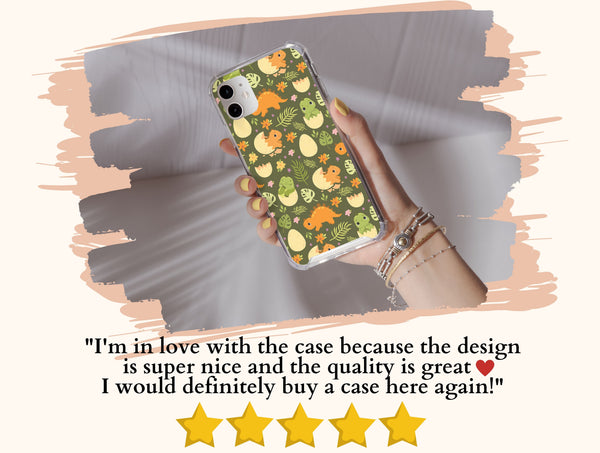 Leafy Dinosaur Phone Case – Cute Baby Dino Adventure Case