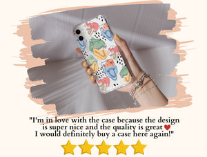 Dinosaur Line Art Phone Case – Modern Abstract Dino Design