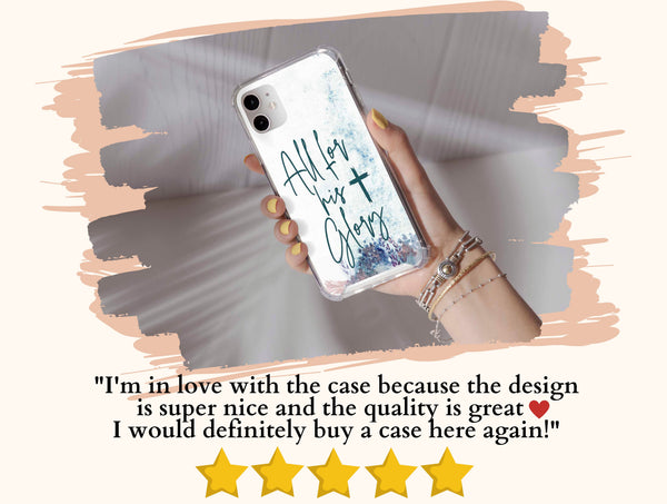 All For His Glory Phone Case – Christian Floral Faith Inspired Design