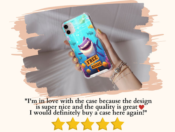 Shark Free Kiss Phone Case – Funny Ocean Lover Gift