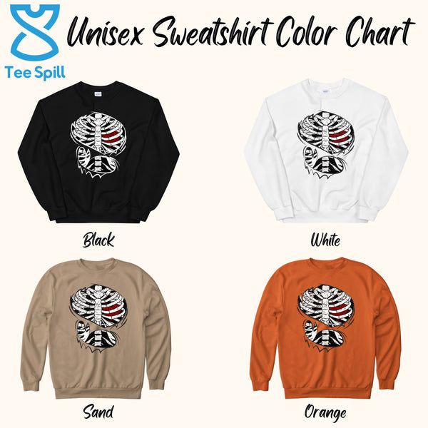 Skeleton Rib Cage Sweatshirt – Gothic Halloween Crewneck