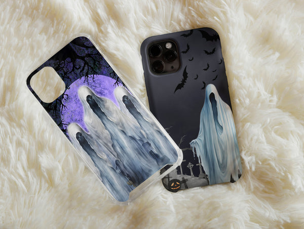 Spooky Ghost Phone Case – Haunted Castle Halloween Phone Cover