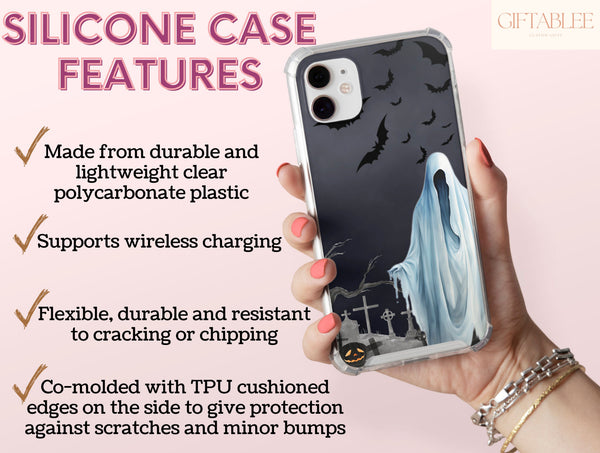 Spooky Ghost Phone Case – Haunted Castle Halloween Phone Cover