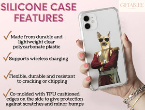 Funny Pet Portrait Phone Case – Personalized Regal Dog Artwork
