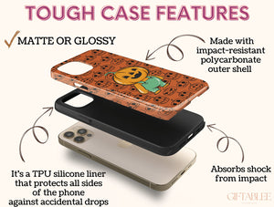Cute Halloween Phone Case – Pumpkin Character & Jack O'Lantern