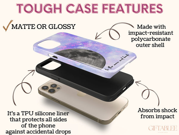 To The Moon And Back Phone Case – Romantic Matching Couple Gift