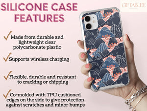 Mountain Doodle Art Phone Case – Whimsical Nature Design
