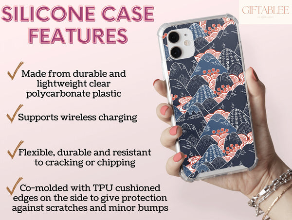 Mountain Doodle Art Phone Case – Whimsical Nature Design
