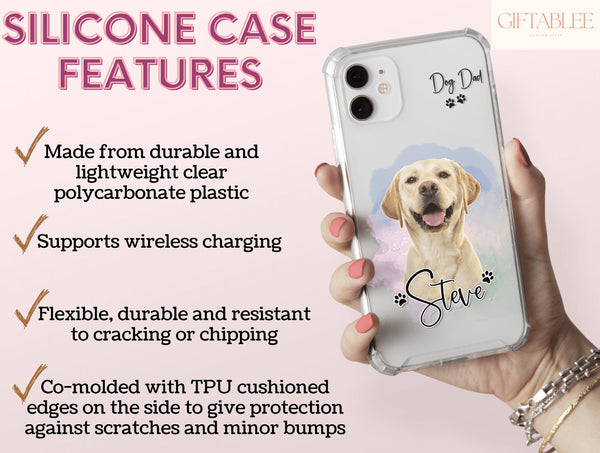 Pet Memorial Phone Case – Personalized Dog Dad Portrait Gift