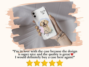 Pet Memorial Phone Case – Personalized Dog Dad Portrait Gift