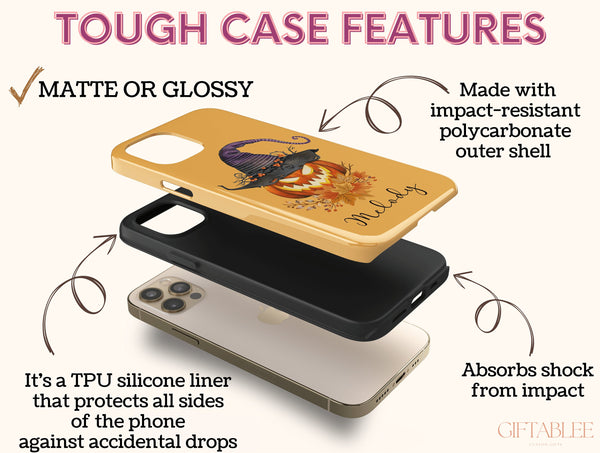 Pumpkin Witch Phone Case – Personalized Halloween Name Case