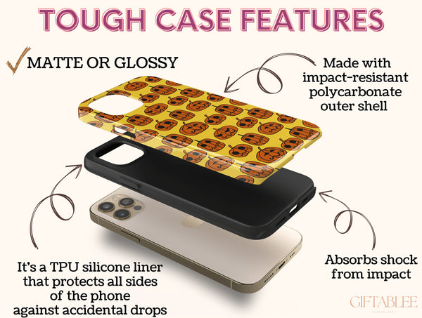 Jack O Lantern Phone Case – Spooky Pumpkin Faces for Halloween Fun