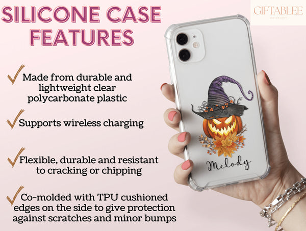 Pumpkin Witch Phone Case – Personalized Halloween Name Case