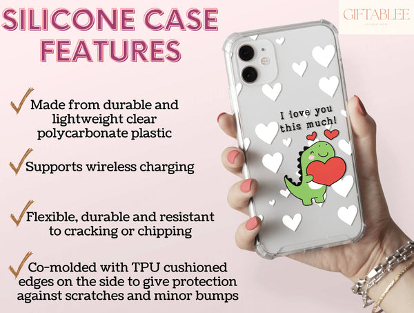 Funny Dinosaur Phone Case – Cute Matching Couple Dino Design
