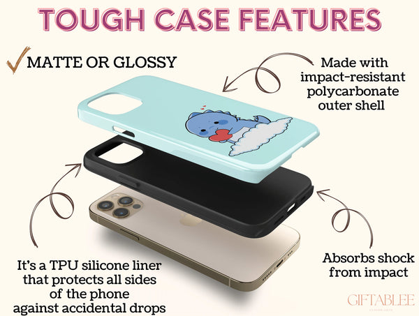 Cartoon Dinosaur Phone Case – Cute Dino Lovers
