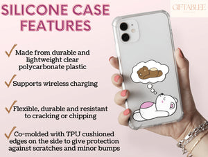 Funny Bear Phone Case – Cute Matching Couple Bear Design