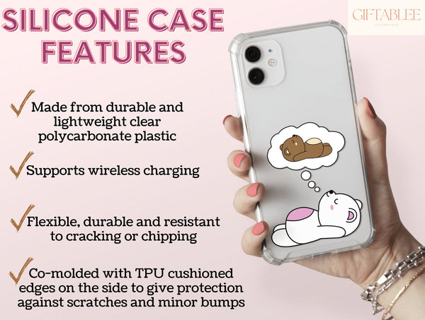 Funny Bear Phone Case – Cute Matching Couple Bear Design