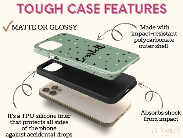 Personalized Stars Phone Case – Custom Name & Star Design