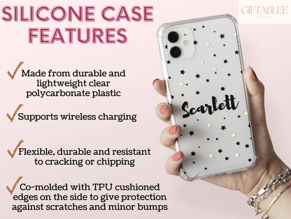 Personalized Stars Phone Case – Custom Name & Star Design