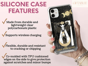 Tarot Cards Phone Case – Mystical Gold & Black Celestial Tarot Design