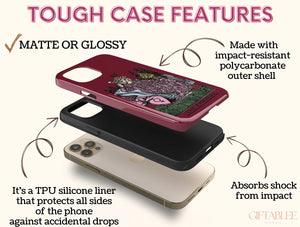 Pastel Tarot Phone Case – Vintage Tarot Card & Mystical Art Design