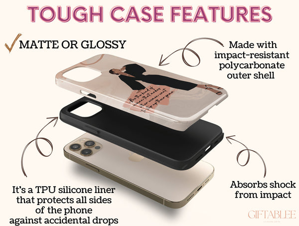 Black Boss Lady Phone Case – Chic Inspirational Quote Design