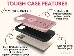 Personalized Birth Flower Phone Case – Custom Name & Birth Month Floral Design