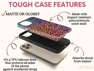 Rainbow Leopard Print Phone Case – Bold Colorful Animal Design