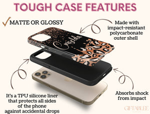 Glitter Leopard Phone Case – Personalized Glam Animal Print