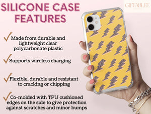 Retro Leopard Phone Case – Leopard Print Lightning Bolt Design