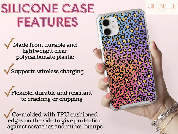 Rainbow Leopard Print Phone Case – Bold Colorful Animal Design
