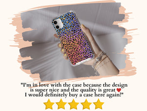 Rainbow Leopard Print Phone Case – Bold Colorful Animal Design