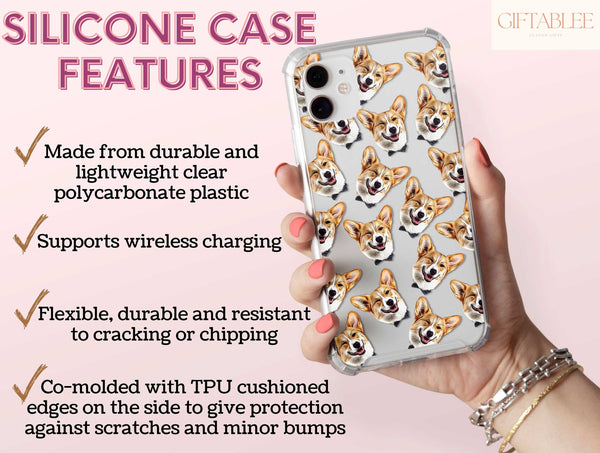 Custom Pet Face Phone Case – Personalized Pet Portrait Design