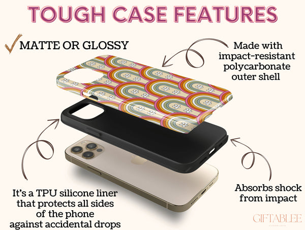 Retro Patterns Phone Case – For Retro & Boho Lovers