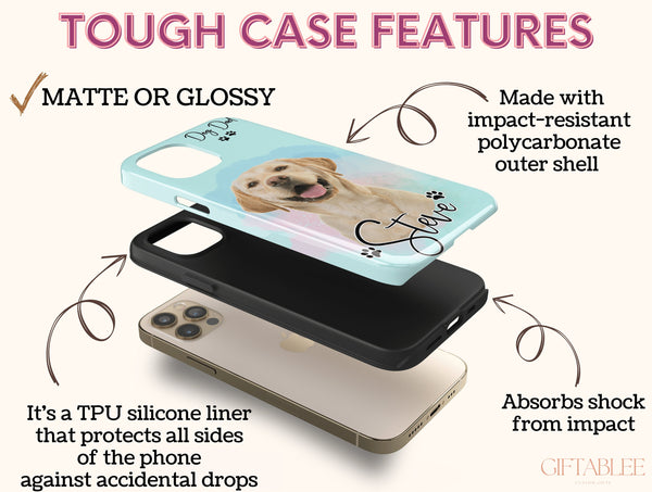 Pet Memorial Phone Case – Personalized Dog Dad Portrait Gift