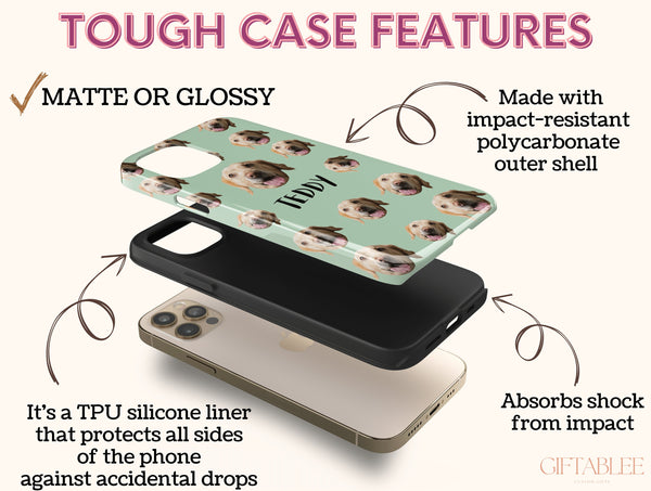 Fur Baby Phone Case – Personalized Dog Portrait & Custom Name Gift