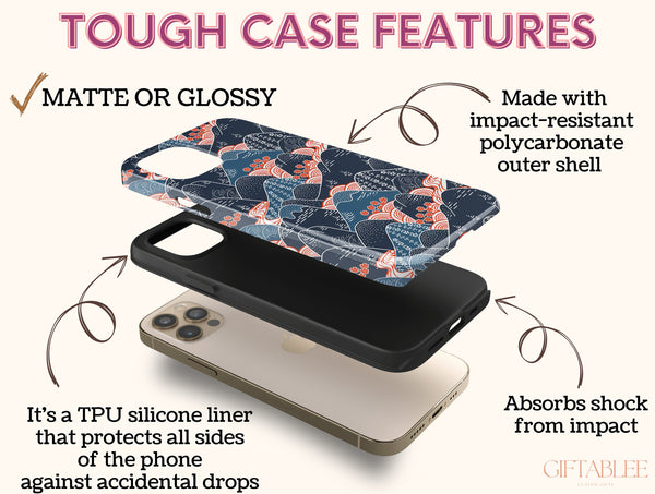 Mountain Doodle Art Phone Case – Whimsical Nature Design