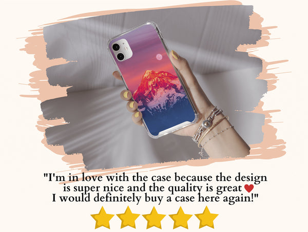 Mountain Sunset Phone Case – Scenic Nature Landscape Design