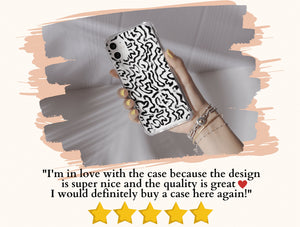 Line Art Pattern Phone Case – Abstract Minimalist & Modern Artistic Design