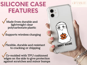 Ghost And Pumpkin Phone Case – Funny Ghost Halloween Phone Cover