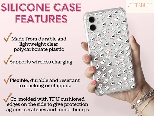 Mini Ghost Phone Case – Cute Spooky Halloween Ghost Pattern